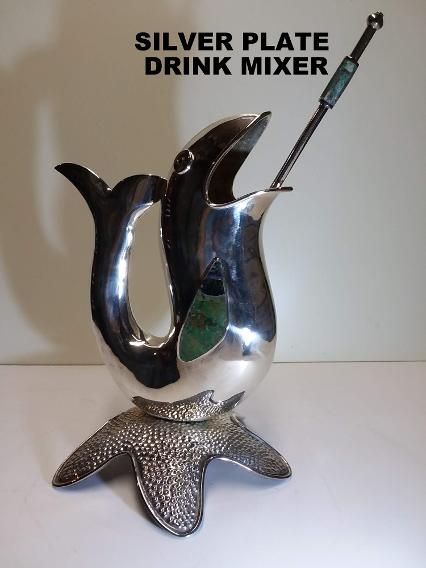 Silver plated drink mixer