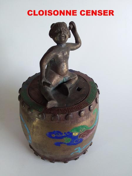 Chinese Bronze Enamel Censer