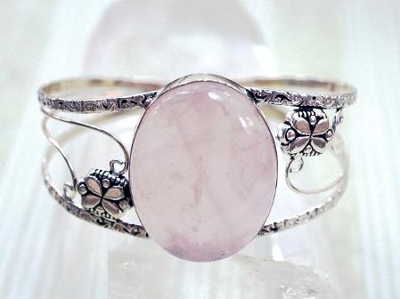 Rose Quartz and Sterling Ring